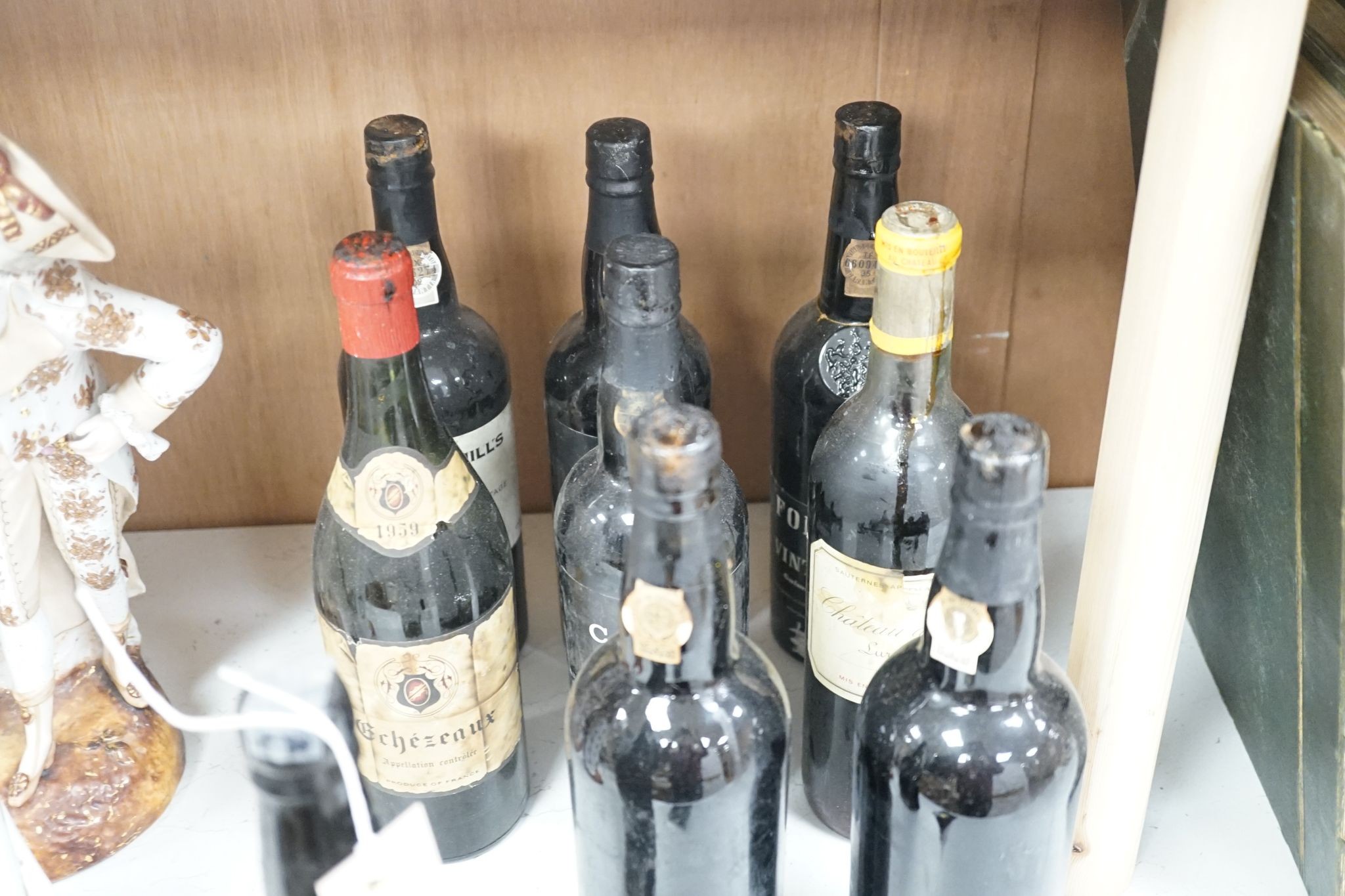 Ten bottles of mixed Port including Boa Vista, 1962 and Quinta do Noval, 1966 and a bottle of Madeira